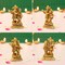 Brass Radha Krishna Statue Hindu God Religious Small Lord Krishna with Radha Rani Murti Idol - Sculpture for Home Temple Mandir Pooja Decor - Showpiece Housewarming Gift (3.5 Inches)